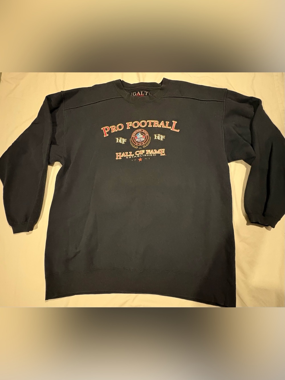 Rare VINTAGE GALT SAND NFL PRO FOOTBALL HALL OF FAME SWEATSHIRT MENS SZ:XL